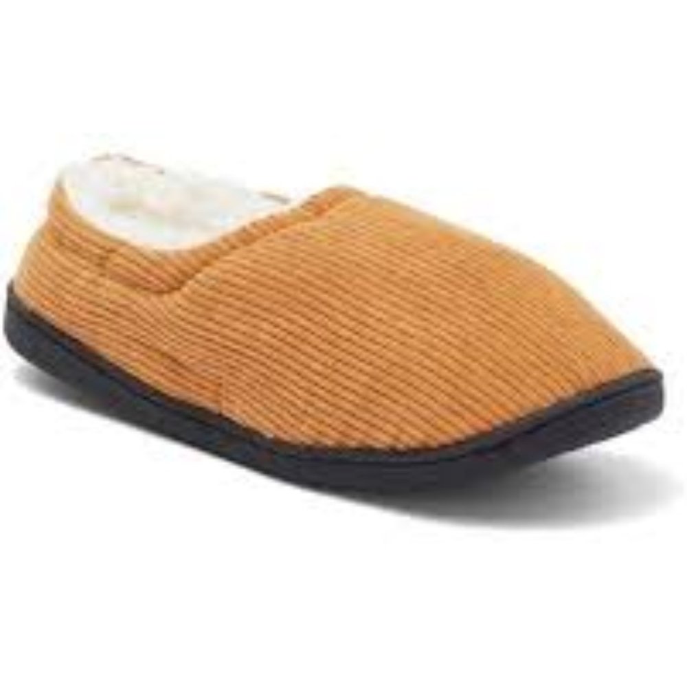Born  Corduroy Slipper with Faux Shearling Lining, Chestnut  Men Size XL. NEW